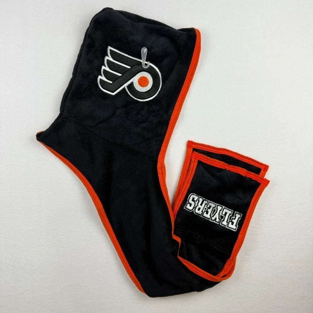 NHL Philadelphia Flyers Hoodie Scarf with Pockets Holiday‎ Gift Hockey Fan, NEW